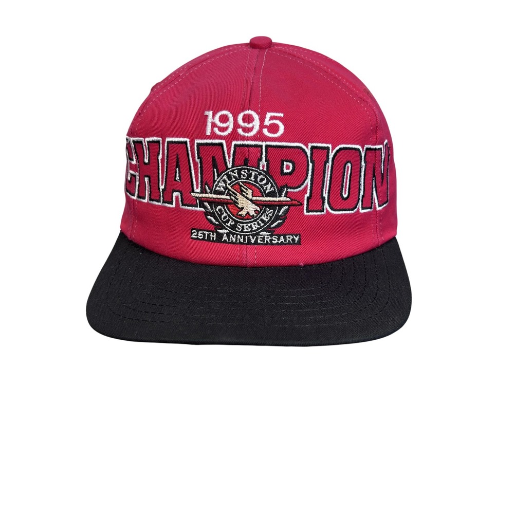 Vintage Jeff Gordon Hat Cap Snap Back One Size Mens Red Black NASCAR 90s